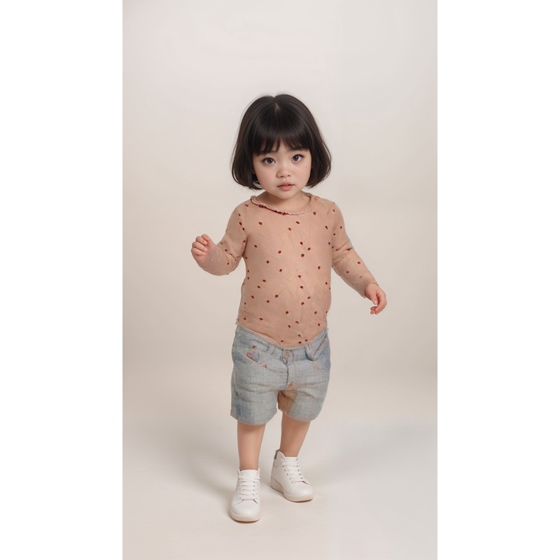 POMPdeLUX Baby Girl’s Pink Bodysuit |POMPdeLUX in Lebanon