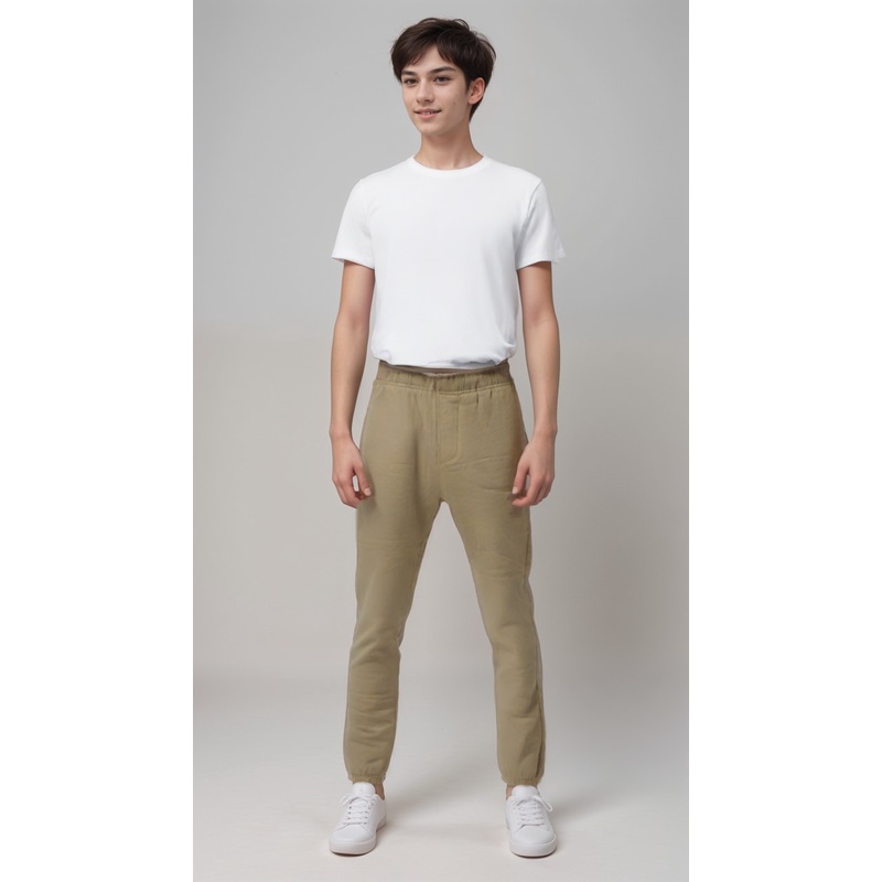 POMPdeLUX Boy’s Beige Jogger sweatpants | POMPdeLUX in Lebanon