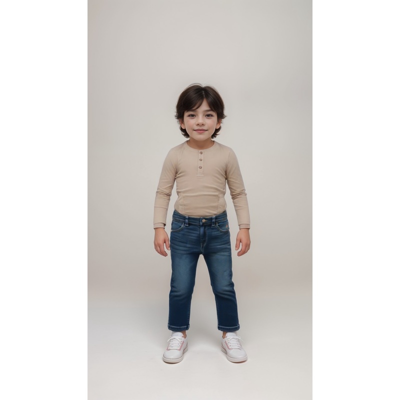 POMPdeLUX Boy’s Beige Long Sleeve Blouse | POMPdeLUX in Lebanon