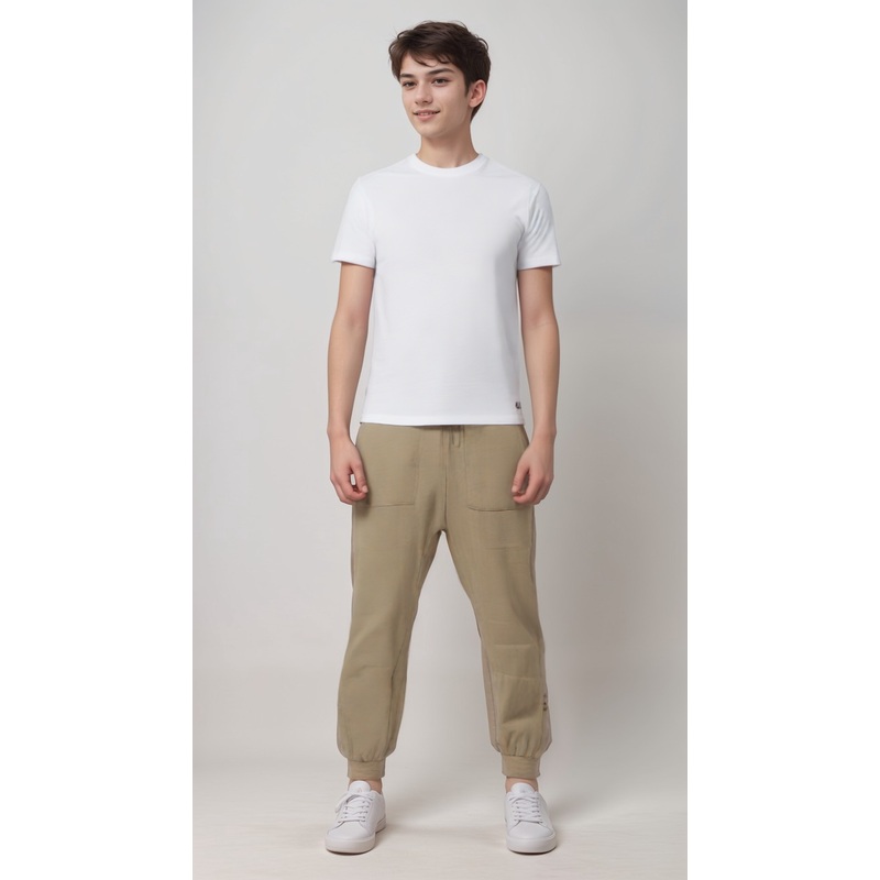 POMPdeLUX Boy’s Beige  Sweatpants |POMPdeLUX in Lebanon