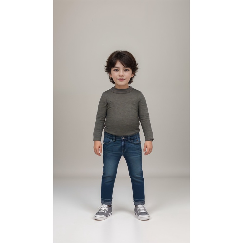 POMPdeLUX Boy’s Green Long Sleeve Blouse | POMPdeLUX in Lebanon