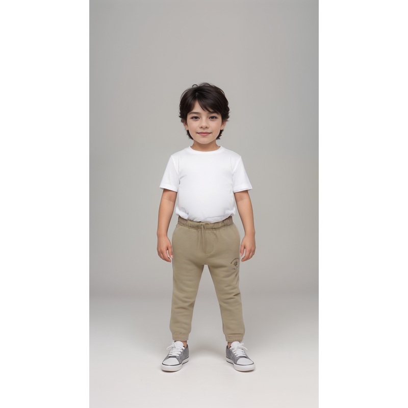 POMPdeLUX Boy’s Light Beige Jogger Sweatpants | POMPdeLUX in Lebanon