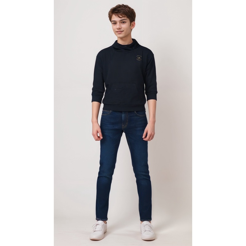 POMPdeLUX Boy’s Navy Blue Hoodie | POMPdeLUX in Lebanon