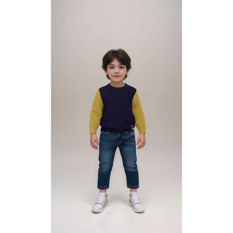 POMPdeLUX Boy’s Navy Long-Sleeve Sweatshirt |POMPdeLUX in Lebanon