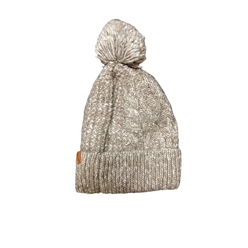 POMPdeLUX Girl’s Brown Fuzzy Knit Beanie | POMPdeLUX in Lebanon