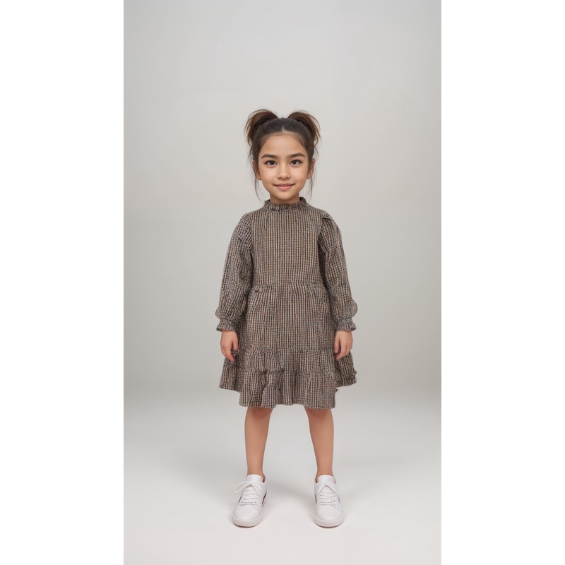 POMPdeLUX Girl’s Brown/Pink Crowbar Dress |POMPdeLUX in Lebanon