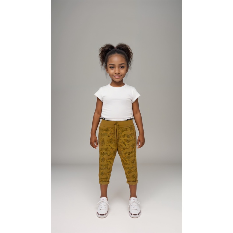 POMPdeLUX Girl’s Camel Organic Jersey Sweatpants | POMPdeLUX in Lebanon