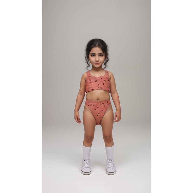 POMPdeLUX Girl’s Dusty Rose Phoebe Bikini Set | POMPdeLUX in Lebanon
