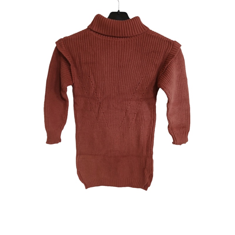 POMPdeLUX Girl’s Dusty Rose Roll Neck Dress | POMPdeLUX in Lebanon
