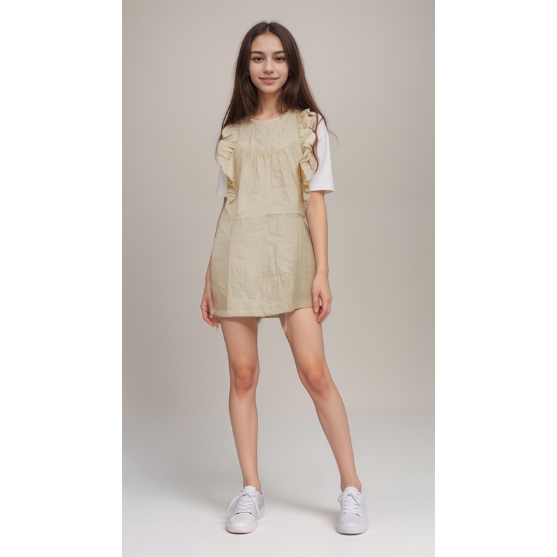 POMPdeLUX Girl’s Yellow Sleeveless Dress | POMPdeLUX in Lebanon