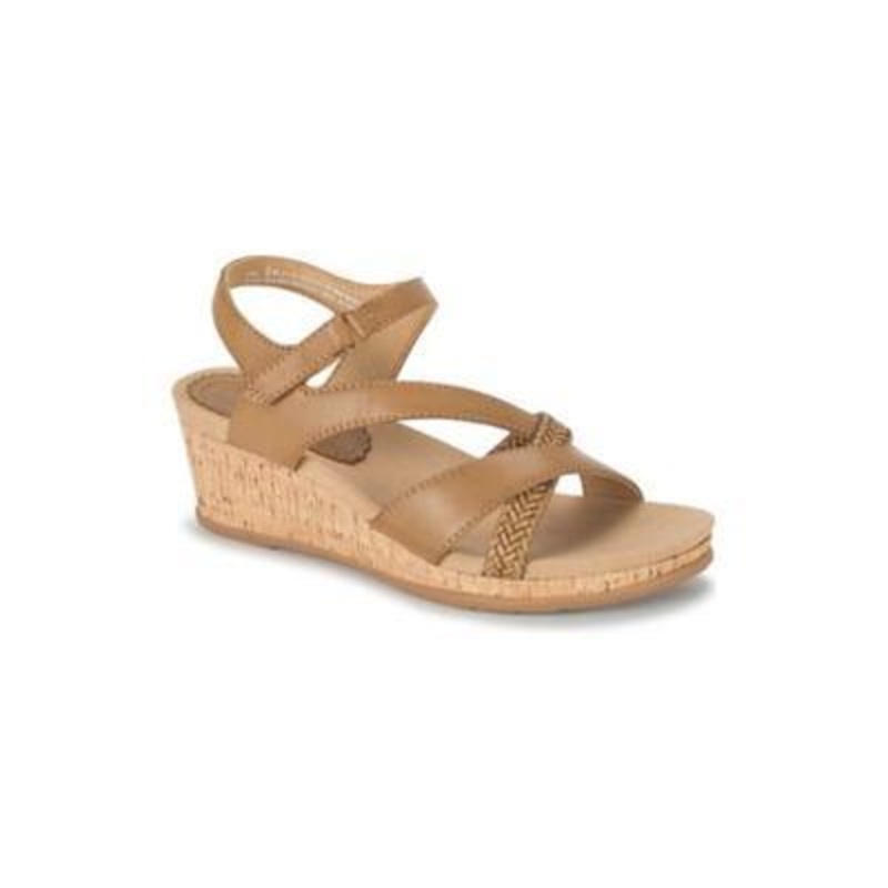 Baretraps Farah Womens Faux Leather Braided Wedge Sandals