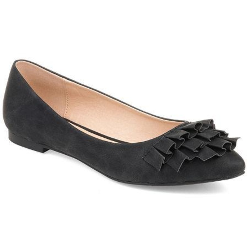 Journee Women’s Judy Flat Shoes (Black) – Size 8.5 M