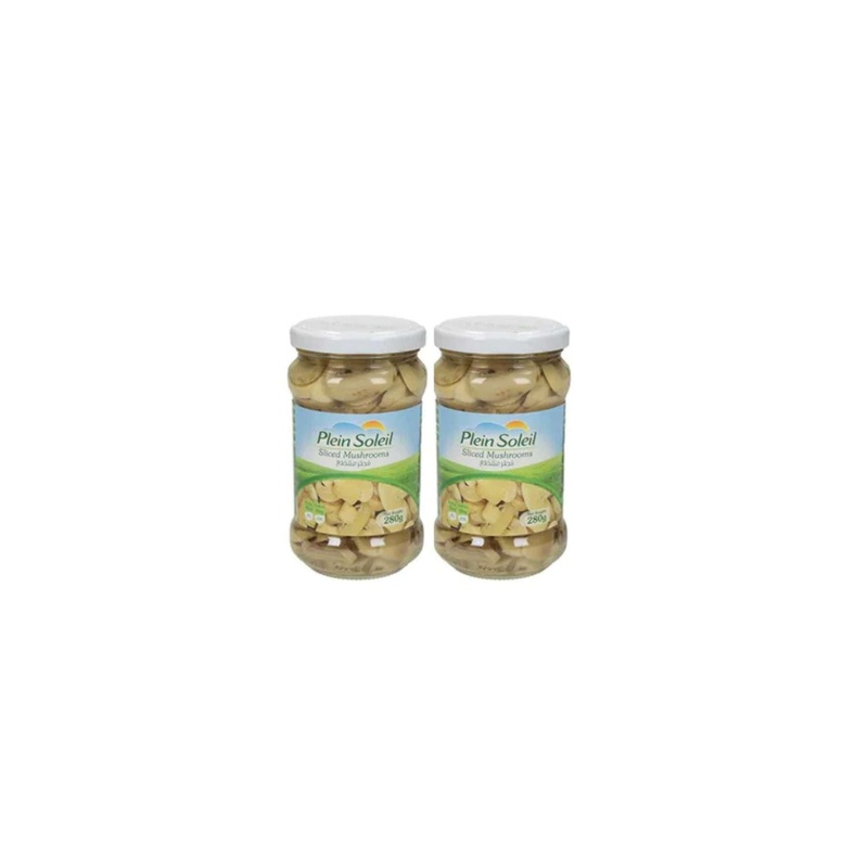 Plein Soleil Sliced Mushrooms Glass Jar 280g*2  | Plein Soleil In Lebanon