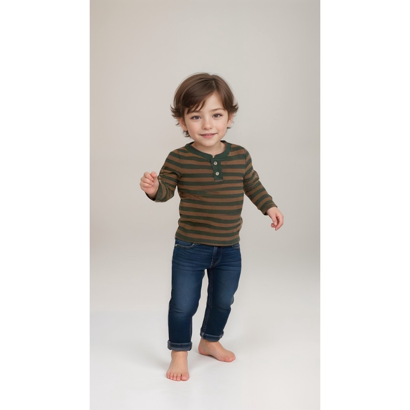 POMPdeLUX Baby Boy Multicolor Long Sleeve Blouse | POMPdeLUX in Lebanon