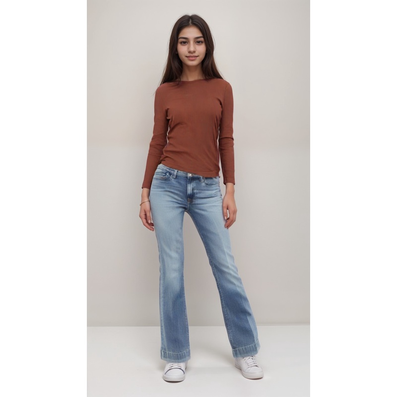 POMPdeLUX  Girl’s Brick Lyon Wool  Long Sleeve Blouse  |POMPdeLUX in Lebanon