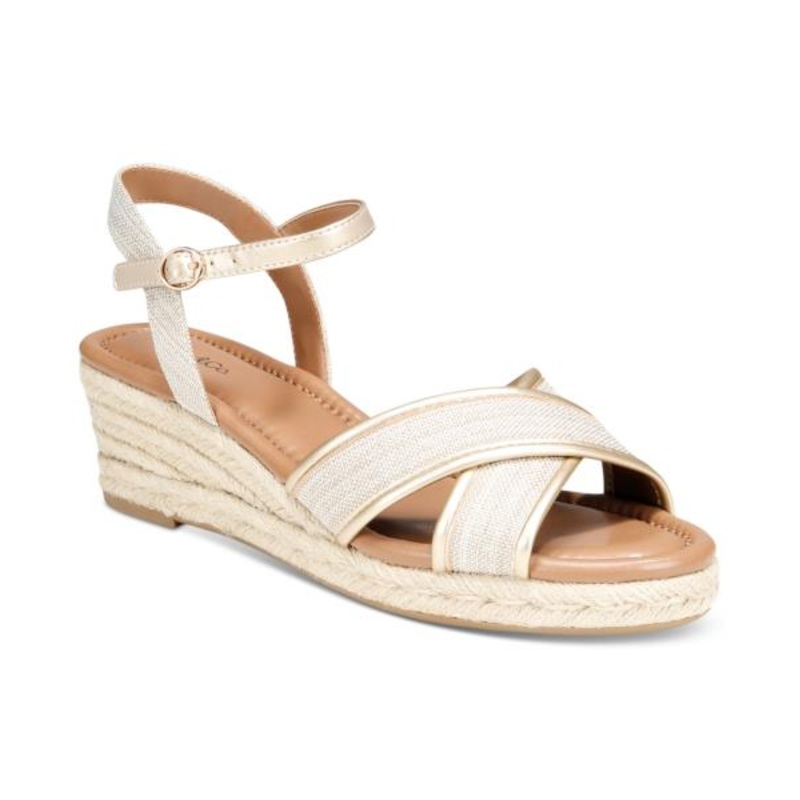 Style & Co Leahh Womens Canvas Metallic Espadrilles