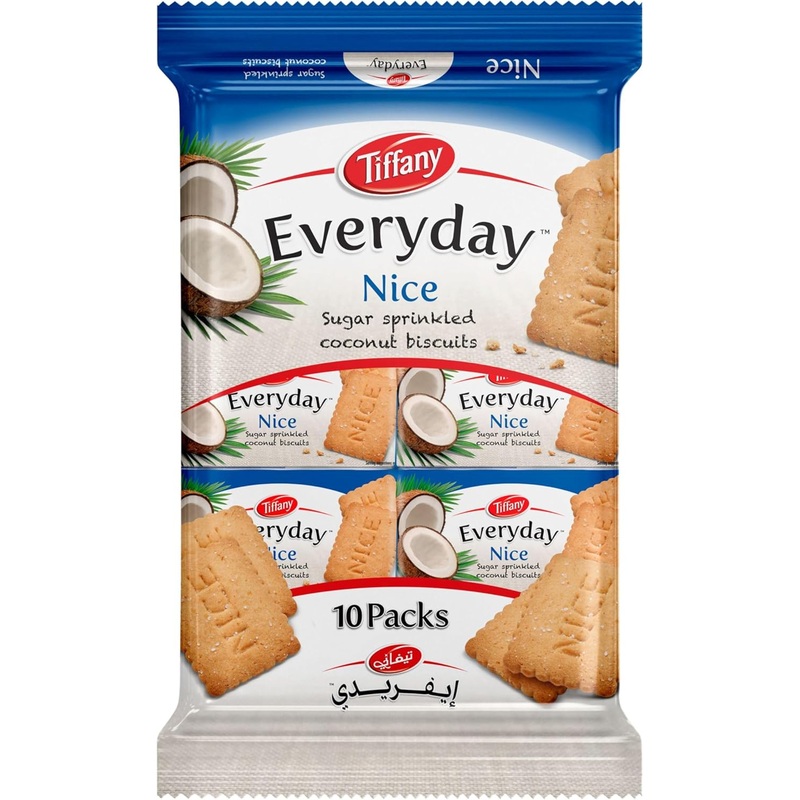 Tiffany Everyday Nice Sugar Sprinkled Coconut Biscuits 10x40g | Tiffany In Lebanon
