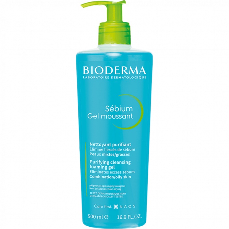 Bioderma Sebium Gel Moussant Foaming Combination To Oily Skin 500ml | Bioderma In Lebanon
