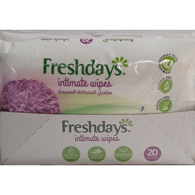 Freshdays Intimate Wipes 20 Sheets x 6 packs | Freshdays In Lebanon