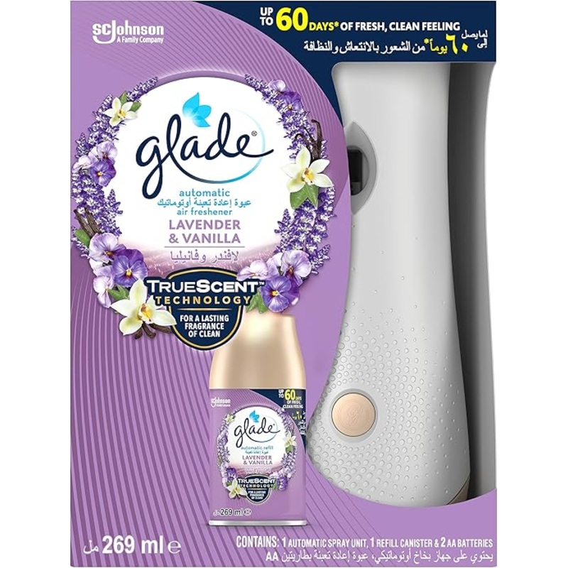 Glade Automatic Spray Holder With Lavender & Vanilla 269ml | Glade In Lebanon