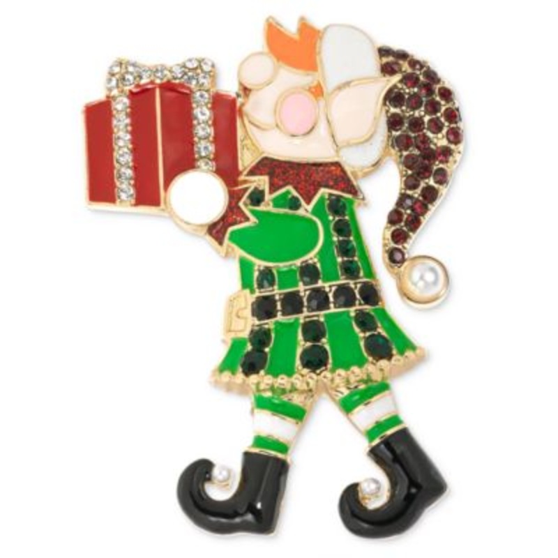 Holiday Lane Gold-Tone Multicolor Brooch Pin| Holiday Lane in Lebanon