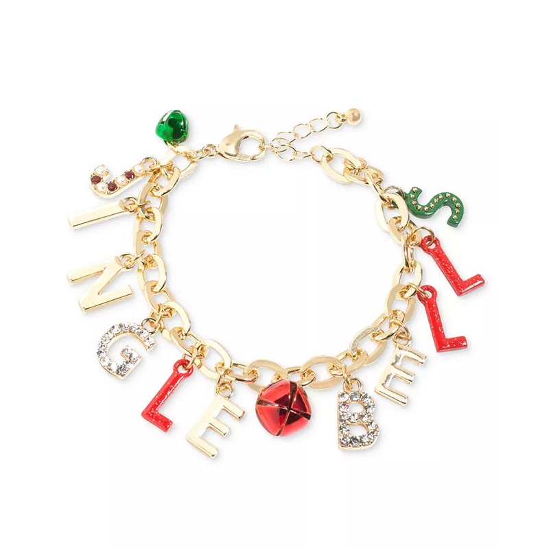 Holiday Lane Women’s Gold Multicolor Jingle Bells Charm Bracelet |Holiday Lane in Lebanon