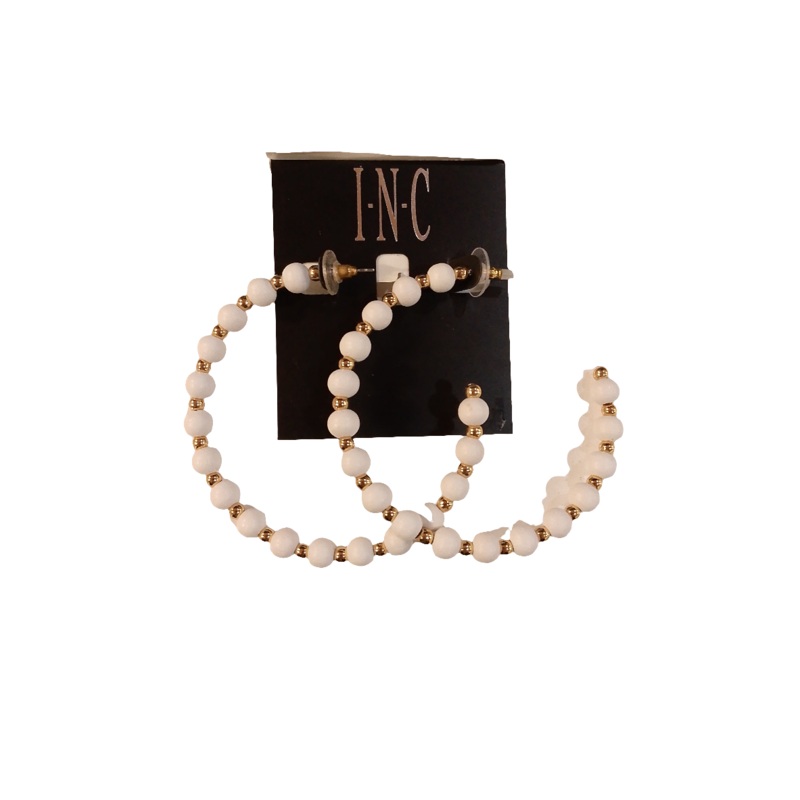 International Concepts Women’s White Medium Earring | International Concepts in Lebanon