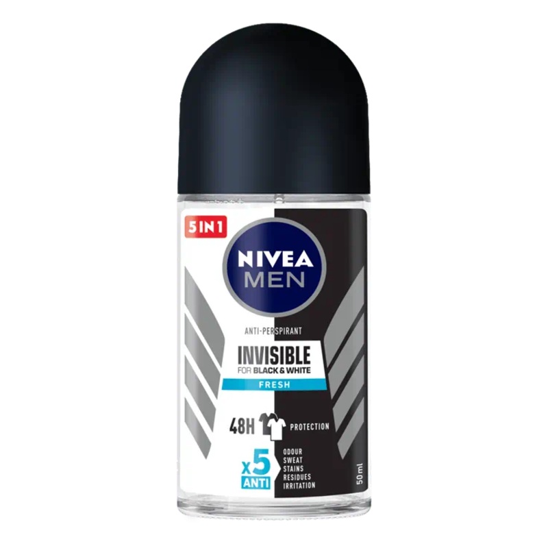 Nivea Men Black & White Invisible Fresh Roll-on 50ml | Nivea In Lebanon
