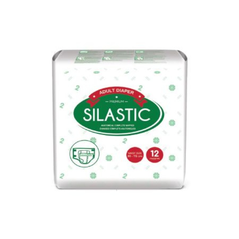 Silastic Adult Diapers – 12 Pcs