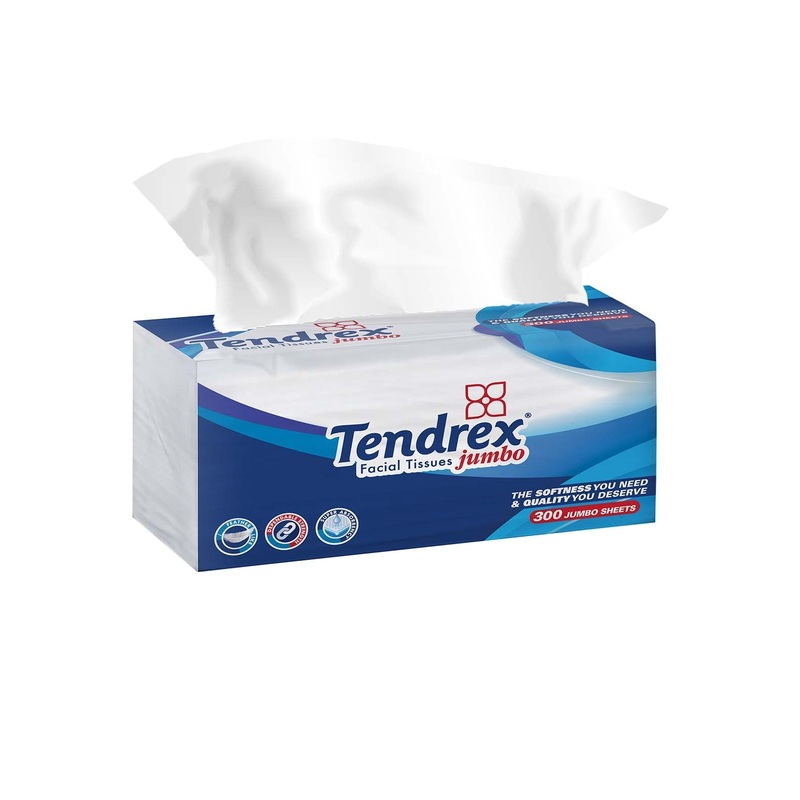 Tendrex Facial Tissues Jumbo 300 Sheets | Tendrex In Lebanon
