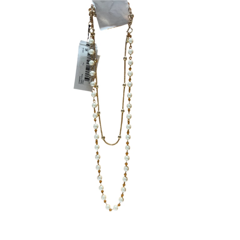 Anne Klein Women’s Gold Pearl 2 Layer Necklace |Anne Klein in Lebanon