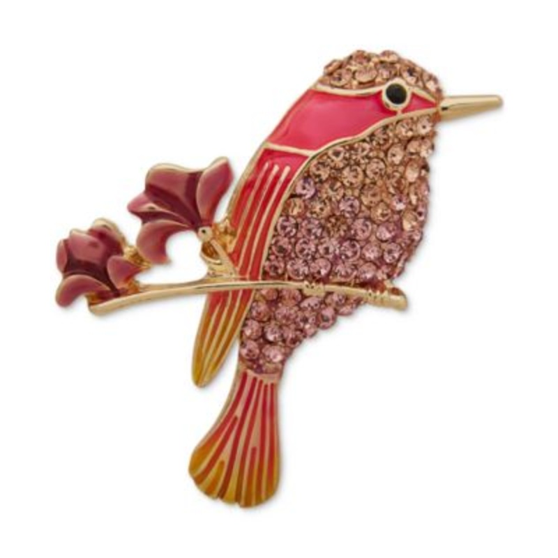 Anne Klein Women’s Gold Pink Multicolor Bird Brooch Pin |Anne Klein in Lebanon