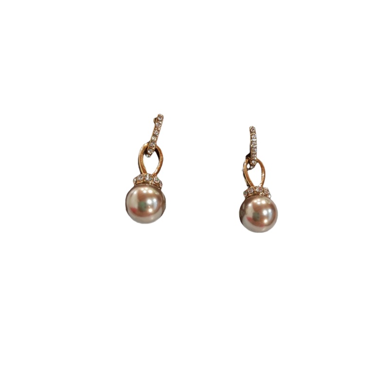 Anne Klein Women’s Imitation Pearl & Crystal Gold Earrings | Anne Klein In Lebanon