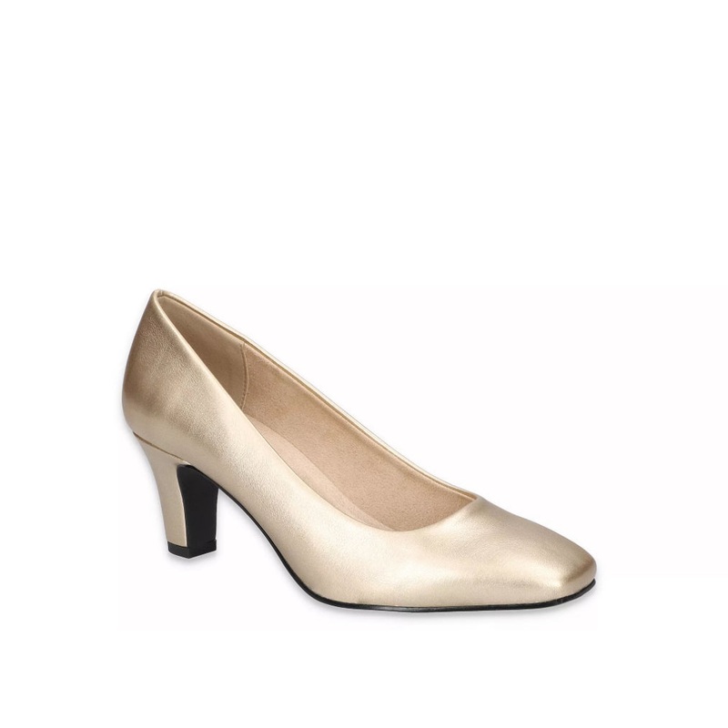 Easy Street Poet – Womens 8.5 Gold,Metallic Pump Medium