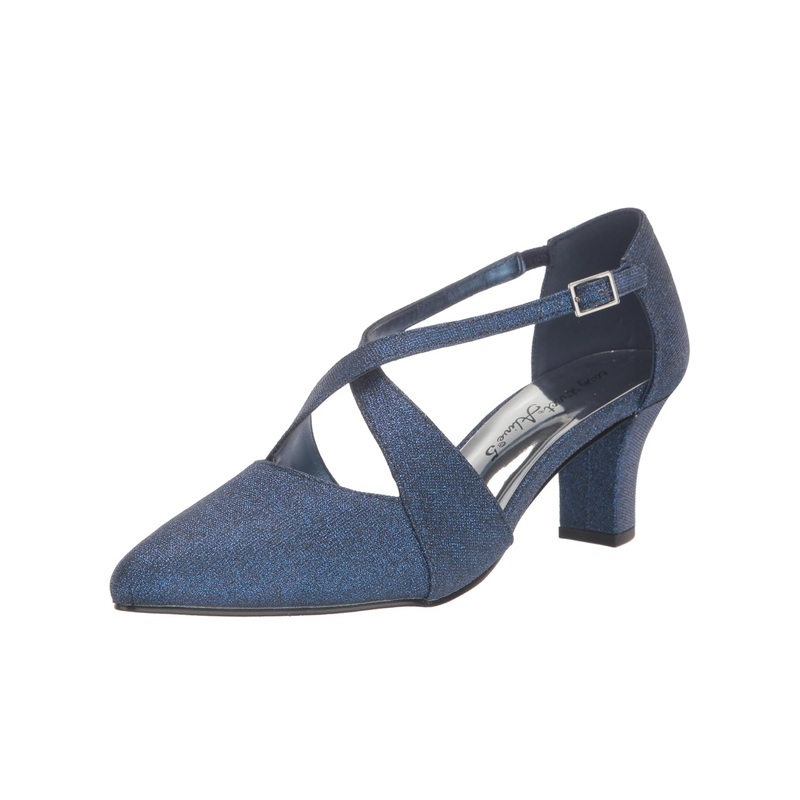 Easy Street Women’s Elegance Pump by Easy Street in Navy Glitter (Size 10 M)