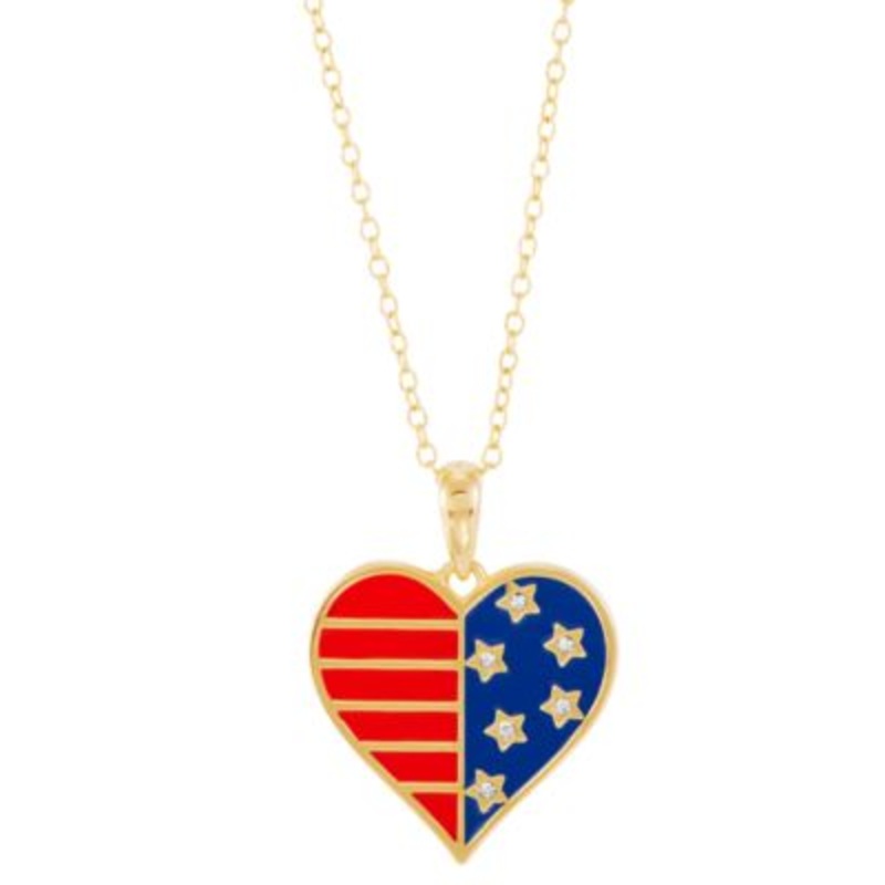 Giani Bernini Women’s Gold Enamel Stars Stripes Heart  Necklace |Giani Bernini in Lebanon