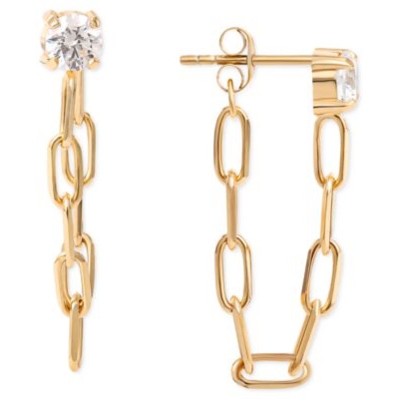 Giani Bernini Women’s Gold  Zirconia Paperclip Link  Earring |Giani Bernini in Lebanon