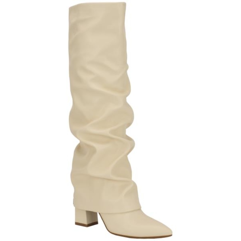Guess Women’s Geima Knee-High Foldover Slouch Boots – Ivory
