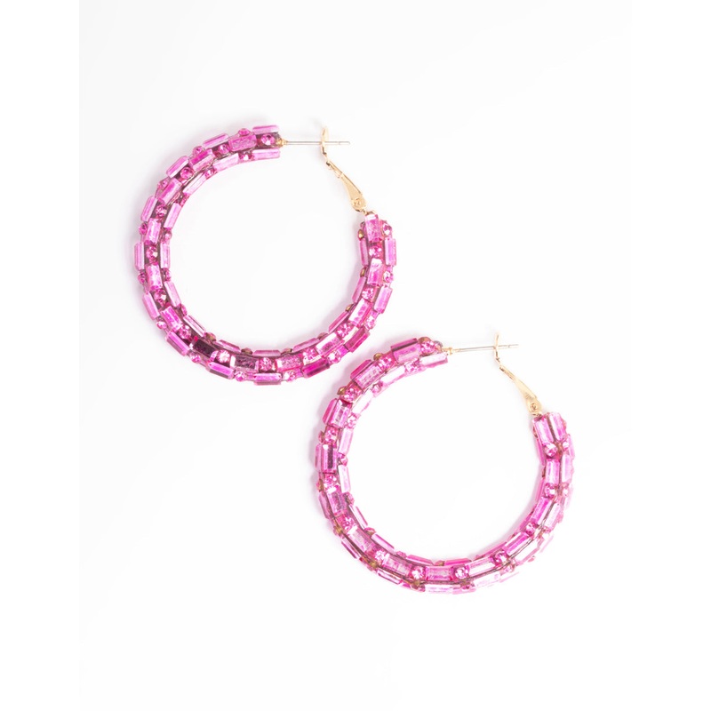 Guess Women’s Pink Hoop Earrings |Guess in Lebanon