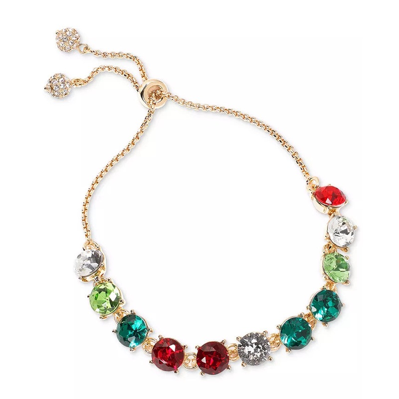 Holiday Lane Gold-Tone Multicolor Crystal Slider Bracelet |Holiday Lane In Lebanon