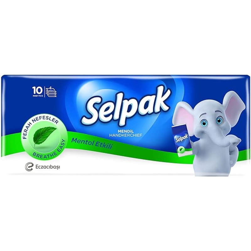 Selpak Pocket Hanky Mentholated Tissue 30 Sheets Pack Of 10 | Selpak In Lebanon