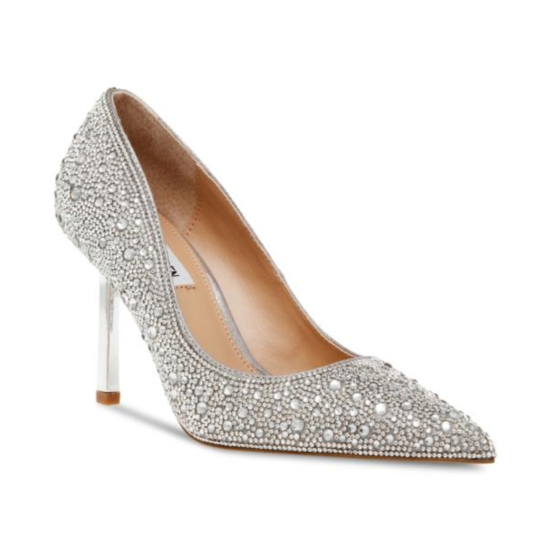 Steve Madden Women’s Classie Pointed-Toe Rhinestone Stiletto Pumps – Crystal Rhinestone Size 7.5