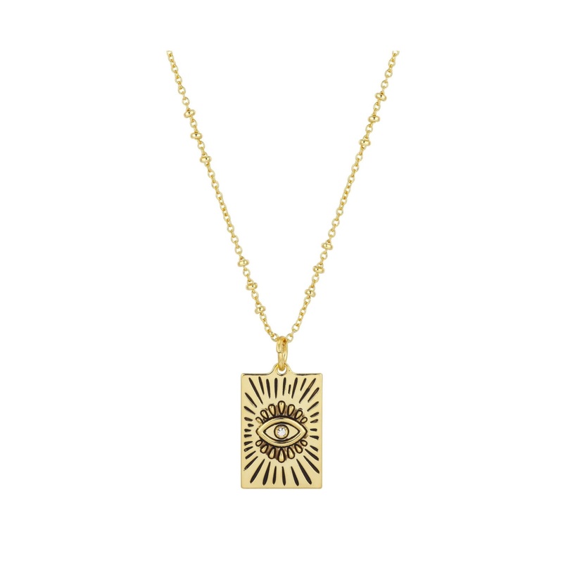 Unwritten Women’s Gold Plated Talisman Evil Eye Pendant Necklace |Unwritten in Lebanon