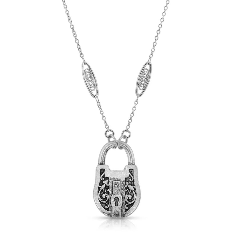 2028 Men’s Antique-like Pewter Lock Necklace | 2028 in Lebanon