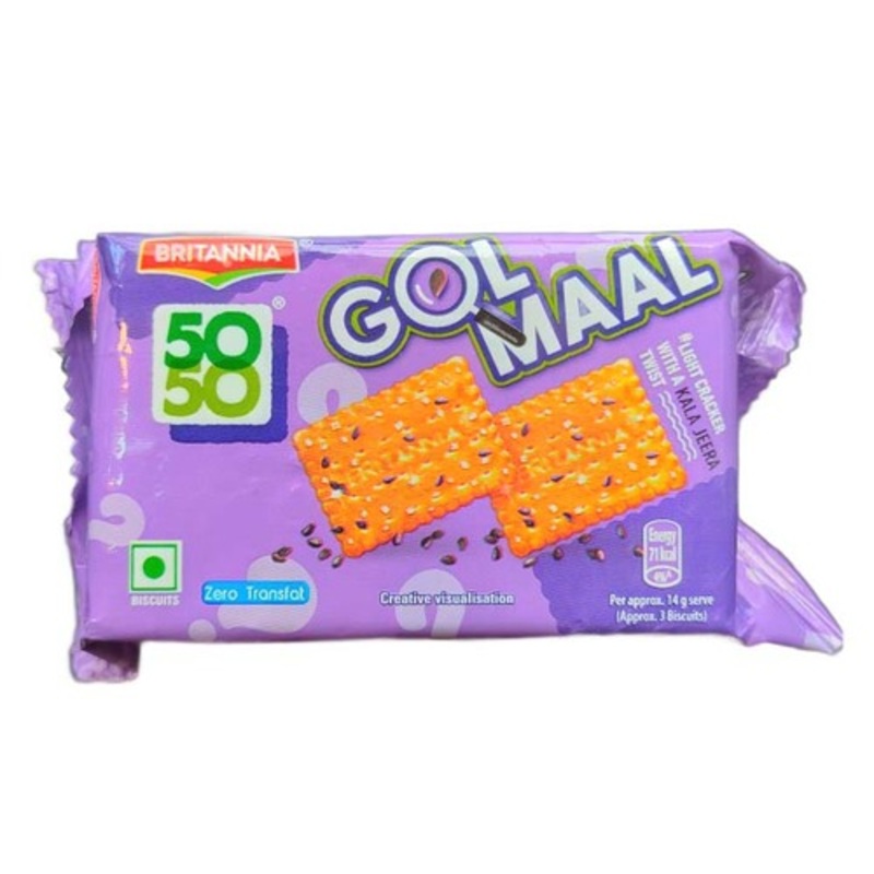 Britannia 50-50 Golmaal Light Crackers with Kaala Jeera Biscuits 110g | Britannia Marie In Lebanon