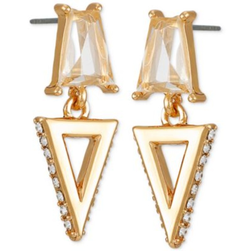 Guess Women’s  Gold Crystal V Logo Earring| Guess in Lebanon