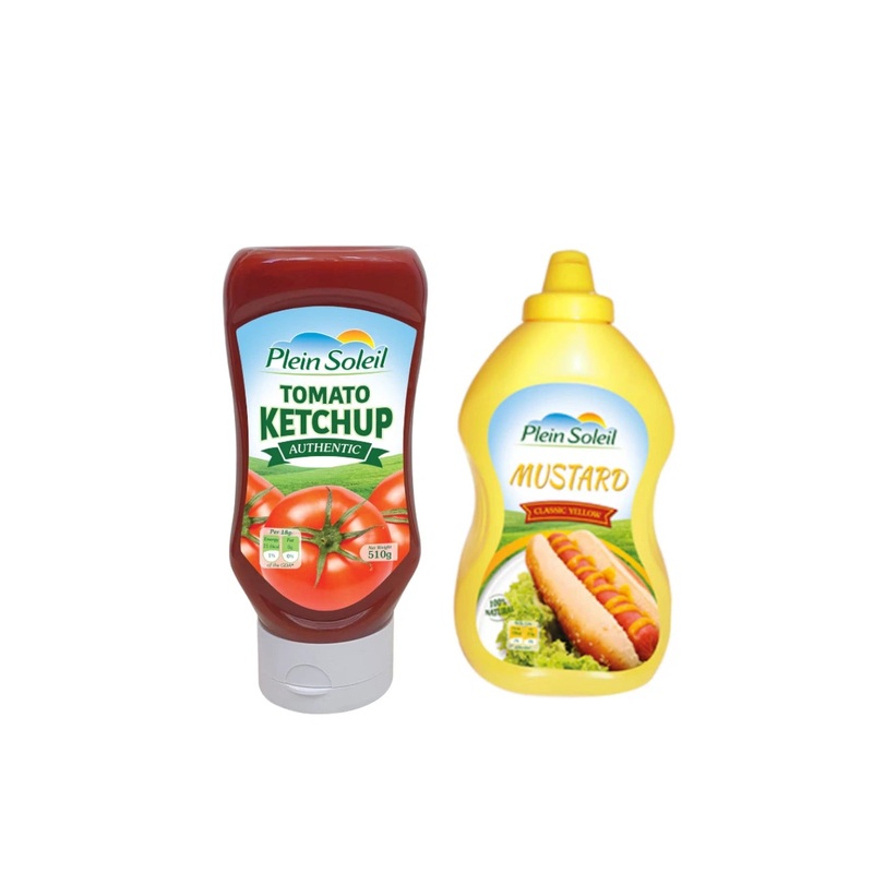 Plein Soleil Mustard 397g +Plein Soleil Tomato Ketchup 510g (Promo Price) | Plein Soleil In Lebanon