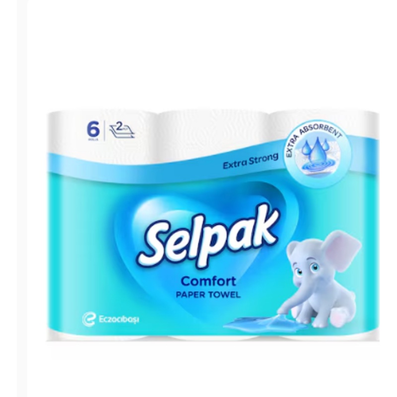 Selpak Comfort Paper Towel Extra Strong 2Ply 6 Rolls | Selpak In Lebanon