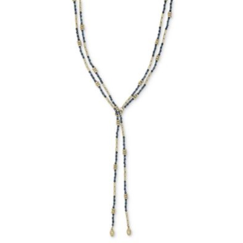 Style & Co Women’s Gold-Tone Beaded Double-Row 36 Blue Necklace | Style & Co in Lebanon