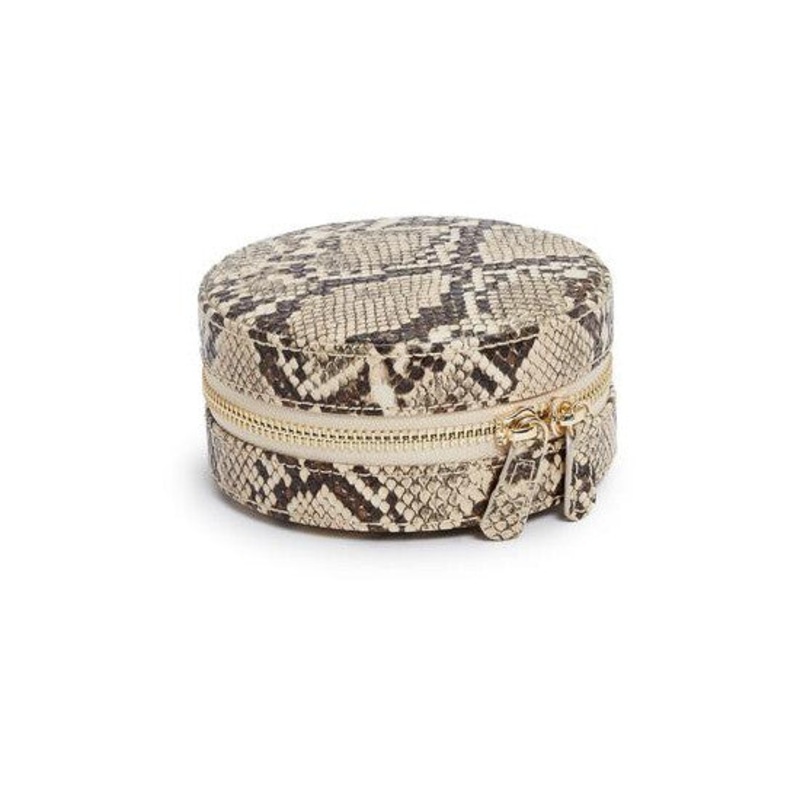 Wolf Designs Women’s Snake Texture Round Jewelry Case|Wolf Designs  In Lebanon